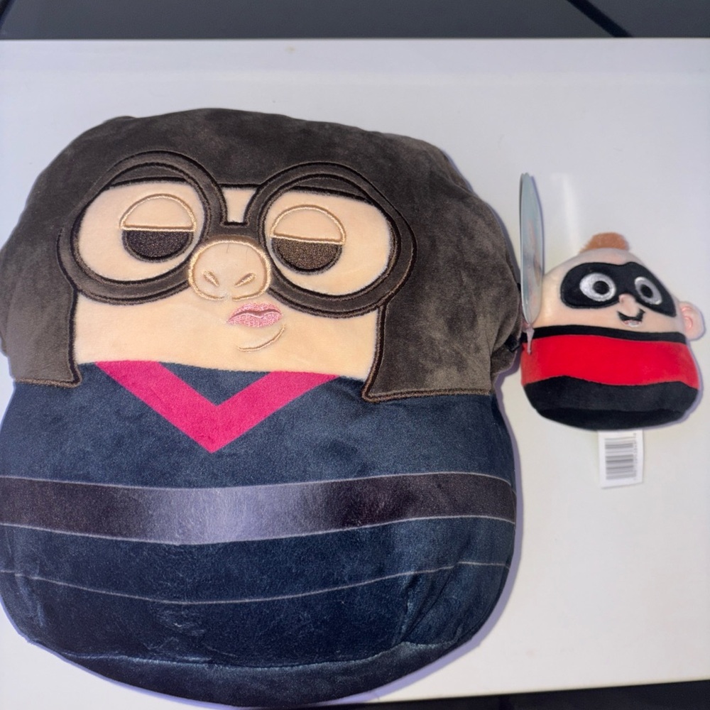 Squishmallows Disney Incredibles 2 10” Edna Mode & 5" Jack Jack Plush Set W/ Tag